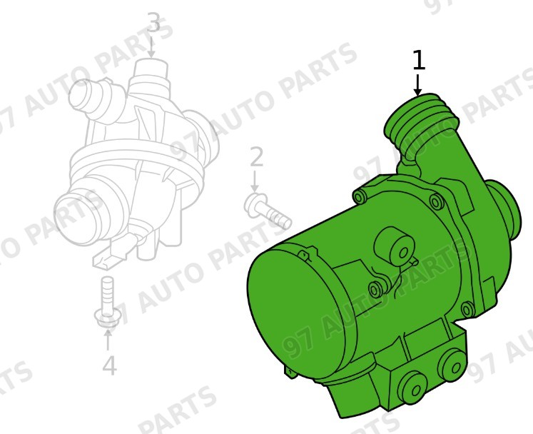 BMW electric water pump 11519455978 — additional view 2