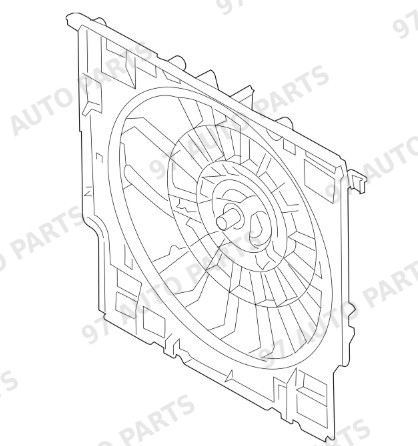BMW X5 radiator fan 17427953224 — additional view 1